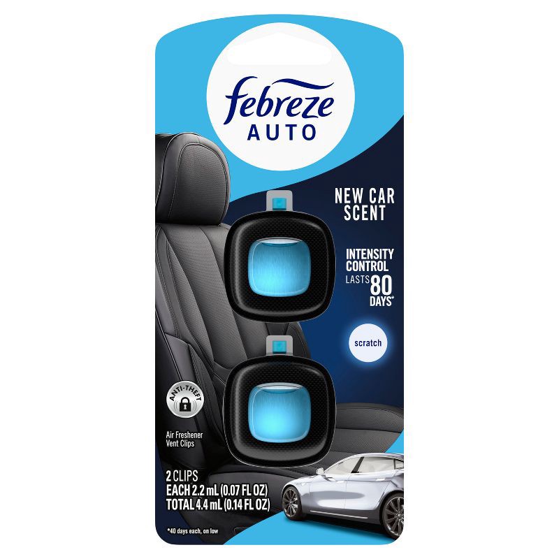 slide 2 of 14, 2ct Febreze Auto New Car, 2 ct