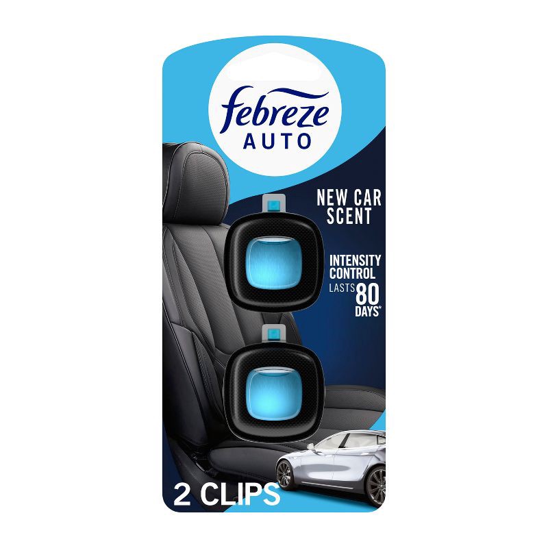 slide 1 of 14, 2ct Febreze Auto New Car, 2 ct