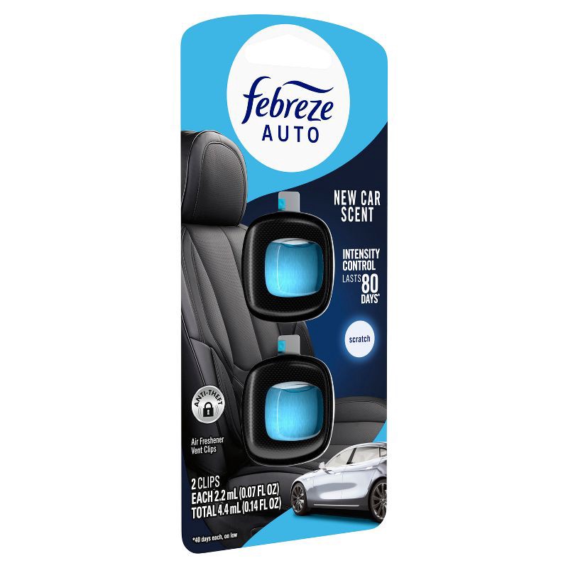 slide 11 of 14, 2ct Febreze Auto New Car, 2 ct