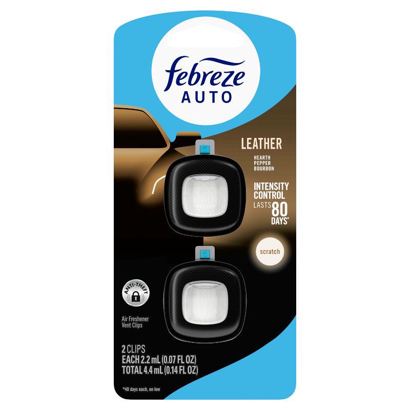 slide 2 of 14, 2ct Febreze Auto Leather, 2 ct