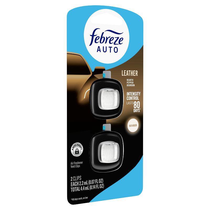 slide 11 of 14, 2ct Febreze Auto Leather, 2 ct