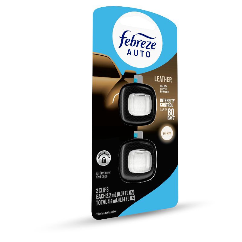 slide 13 of 14, 2ct Febreze Auto Leather, 2 ct