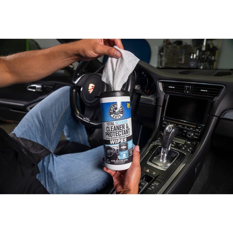 slide 5 of 5, Chemical Guys 30ct Total Interior Cleaner and Protectant Wipes in Canister CS 6 English/Spanish, 30 ct