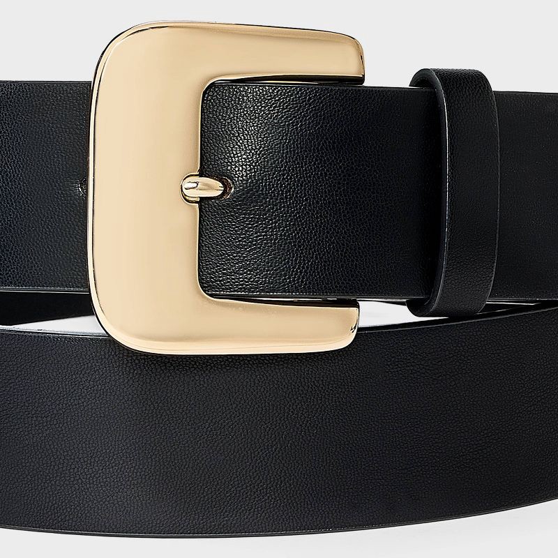slide 3 of 3, Bold Harness Buckle Belt - Ava & Viv™ Black 3X, 1 ct
