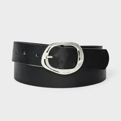Wavy Center Buckle Belt - A New Day™ Black XS