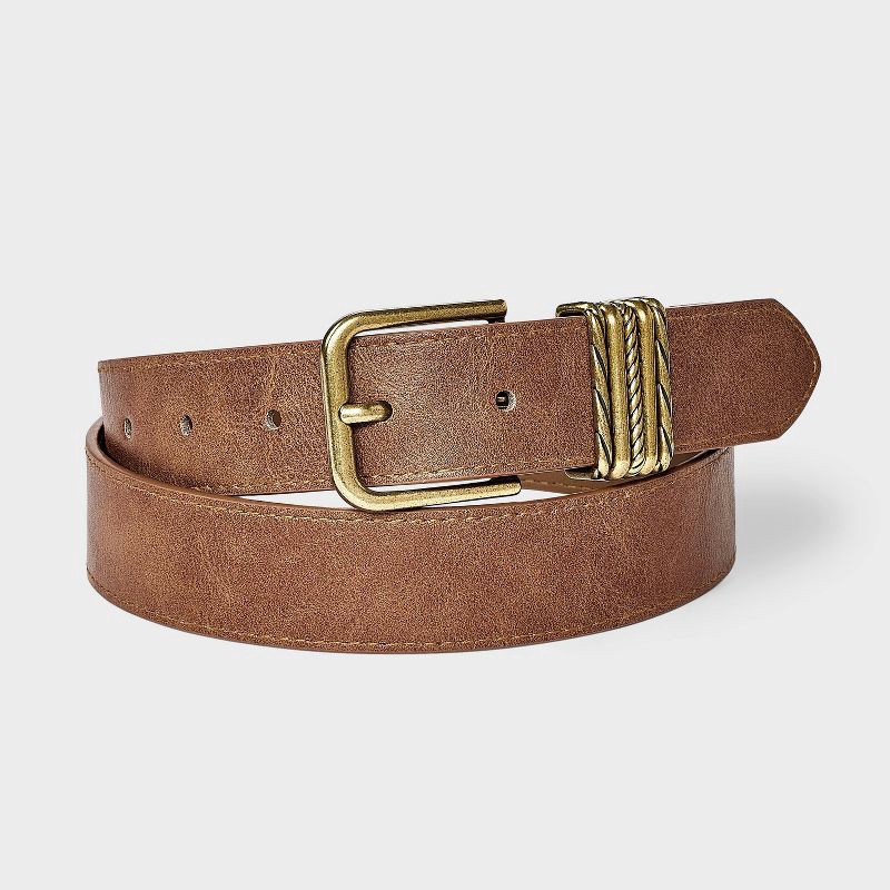 slide 1 of 3, Multi Keeper Belt - Universal Thread™ Cognac M, 1 ct