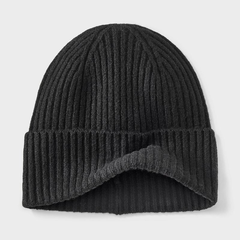 slide 3 of 4, Essential Cuffed Beanie - Universal Thread™ Black, 1 ct