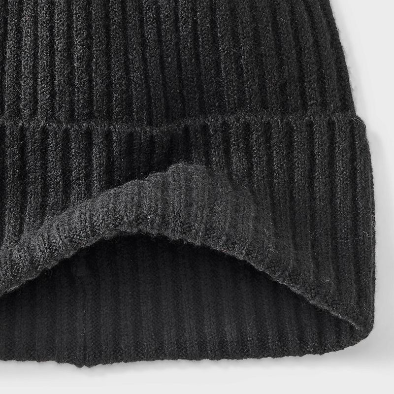 slide 4 of 4, Essential Cuffed Beanie - Universal Thread™ Black, 1 ct