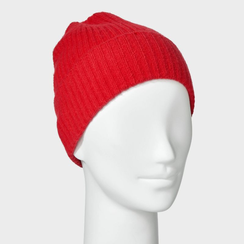 slide 2 of 4, Essential Cuffed Beanie - Universal Thread™ Red, 1 ct