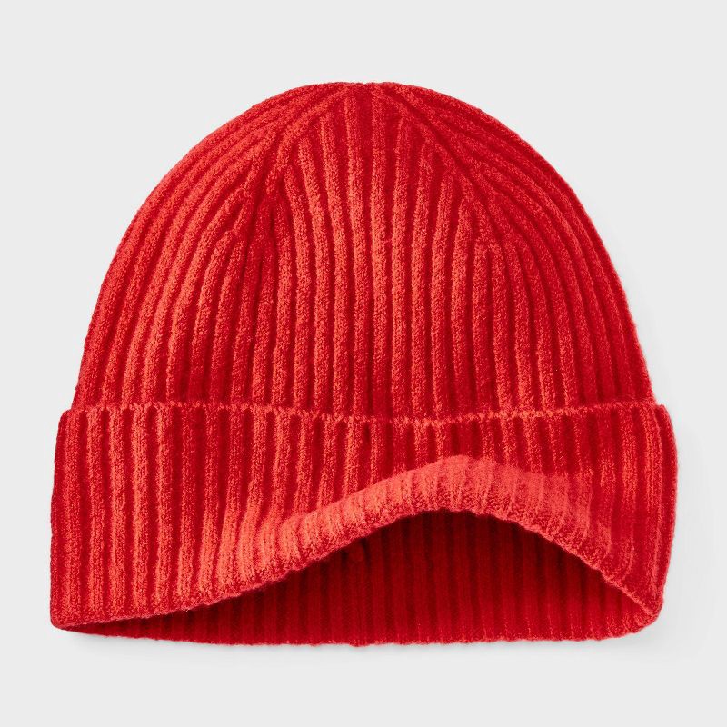 slide 3 of 4, Essential Cuffed Beanie - Universal Thread™ Red, 1 ct