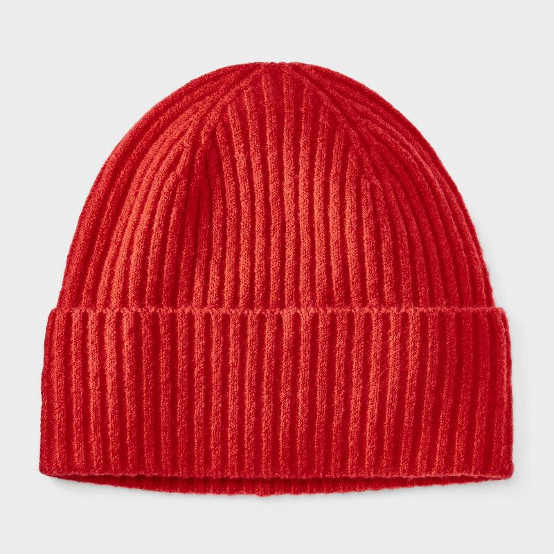 slide 1 of 4, Essential Cuffed Beanie - Universal Thread™ Red, 1 ct