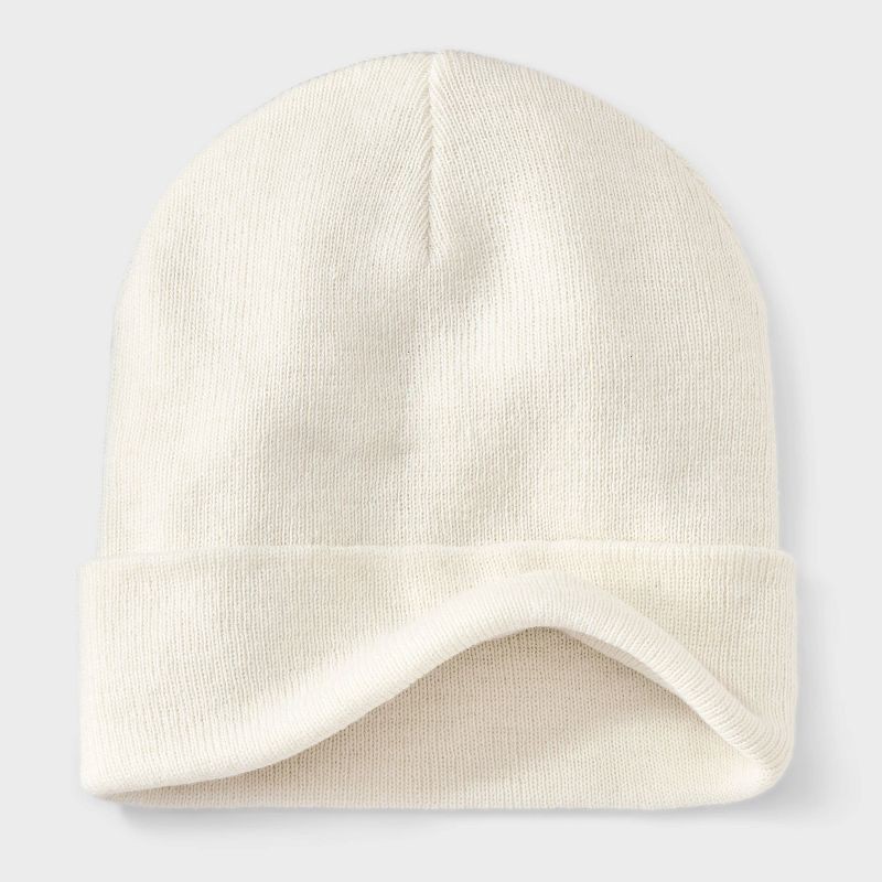 slide 3 of 4, Essential Beanie Hat - Wild Fable™ Cream, 1 ct