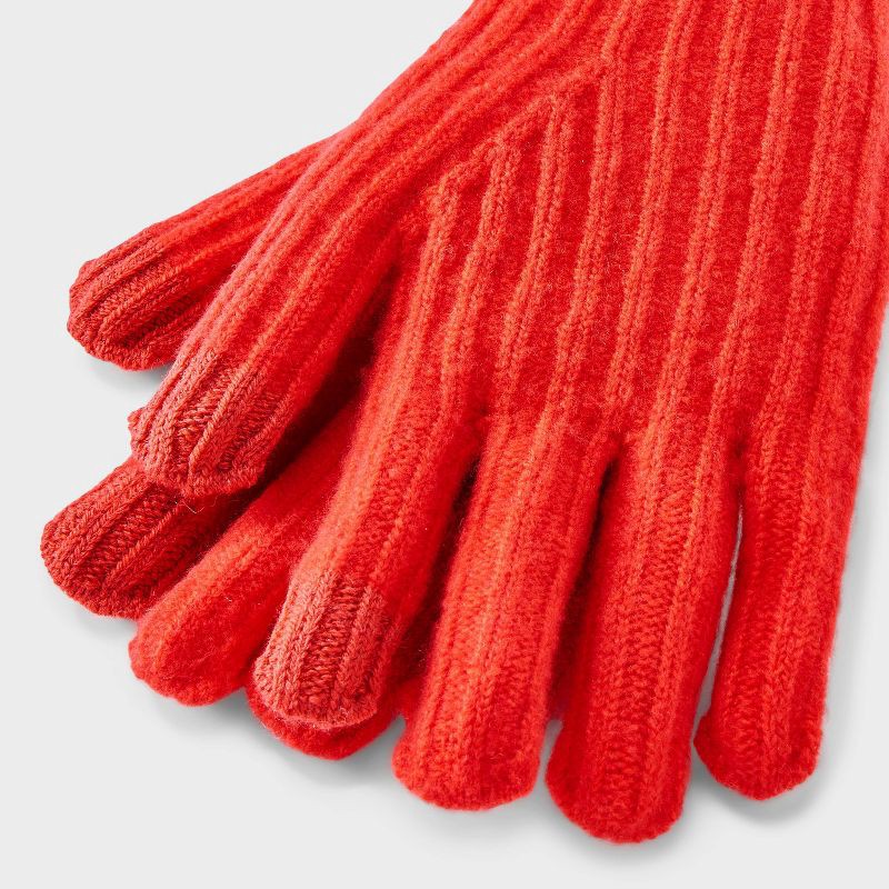 slide 2 of 3, Essential Ribbed Glove - Universal Thread™ Red, 1 ct