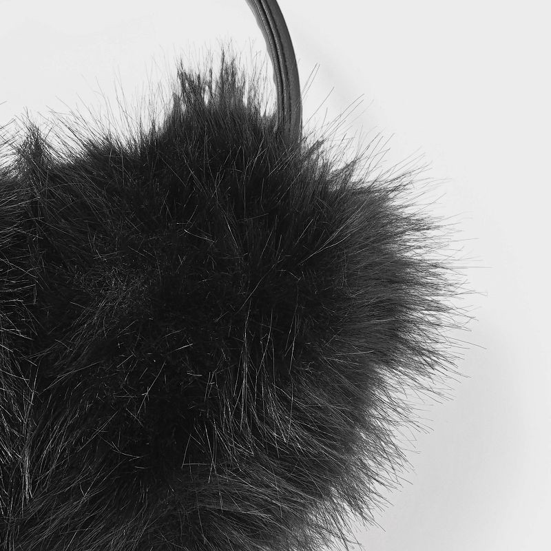 slide 3 of 3, Fuzzy Earmuff - Universal Thread™ Black, 1 ct