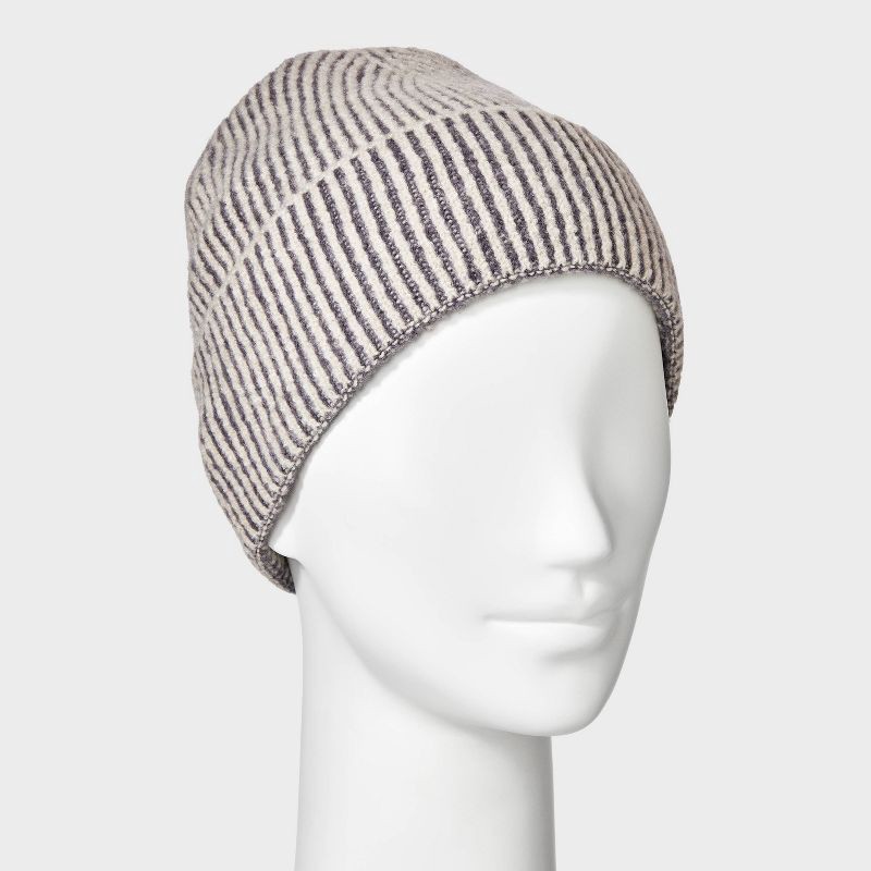 slide 2 of 4, Plaited Cuffed Beanie - Universal Thread™ Gray, 1 ct