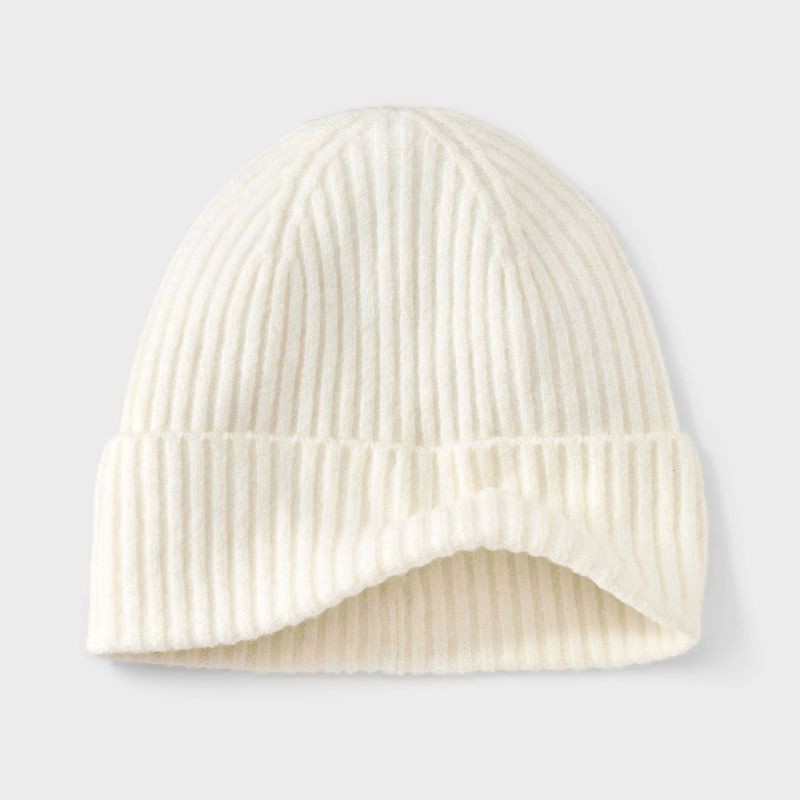 slide 3 of 4, Essential Cuffed Beanie - Universal Thread™ Cream, 1 ct