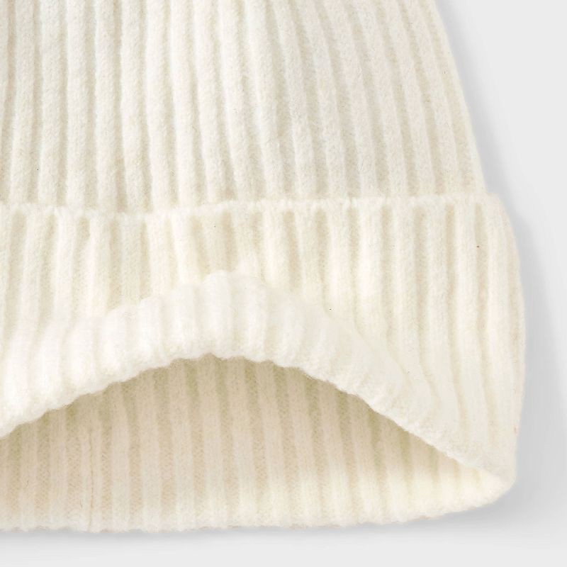 slide 4 of 4, Essential Cuffed Beanie - Universal Thread™ Cream, 1 ct