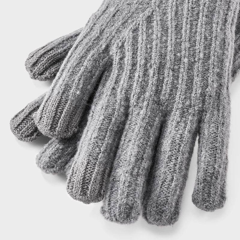 slide 2 of 3, Essential Ribbed Glove - Universal Thread™ Gray, 1 ct