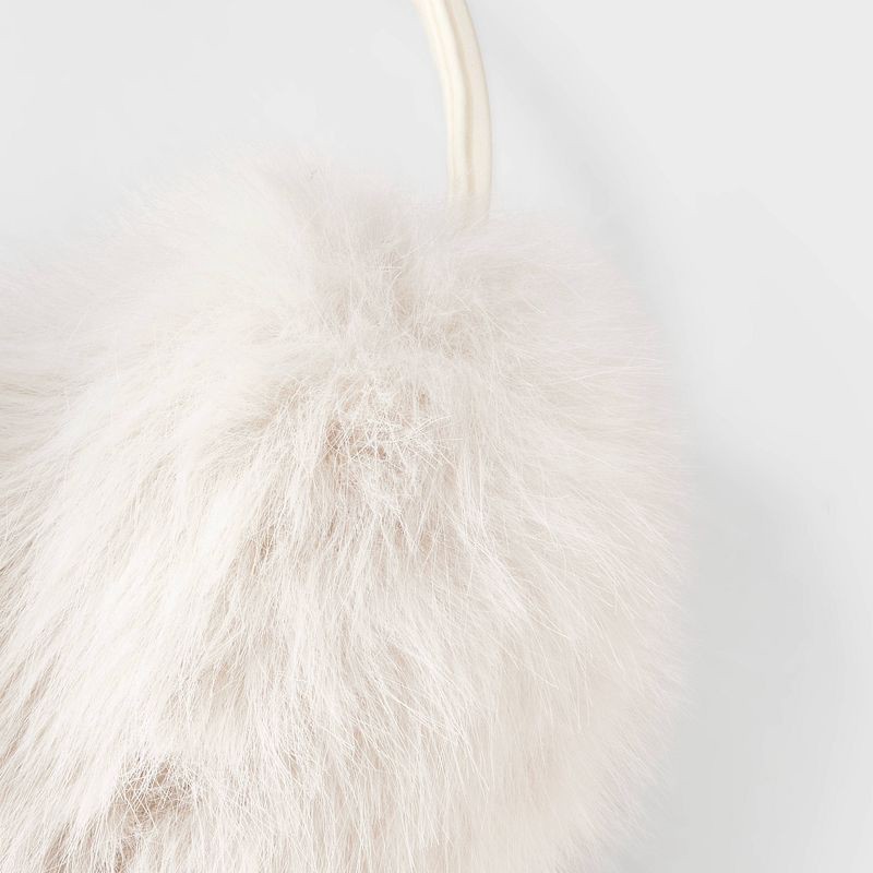 slide 3 of 3, Fuzzy Earmuff - Universal Thread™ Cream, 1 ct