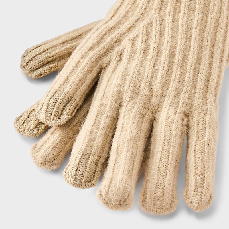 slide 2 of 3, Essential Ribbed Glove - Universal Thread™ Brown, 1 ct