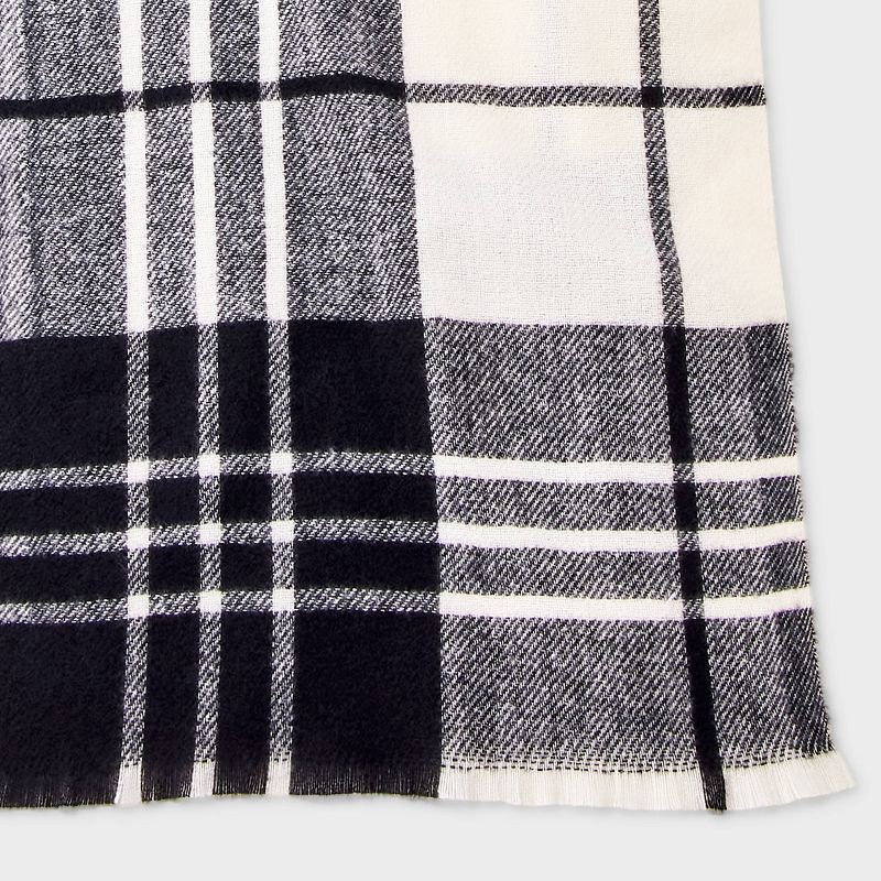 slide 3 of 3, Light Weight Woven Scarf - Universal Thread™ Black/White, 1 ct