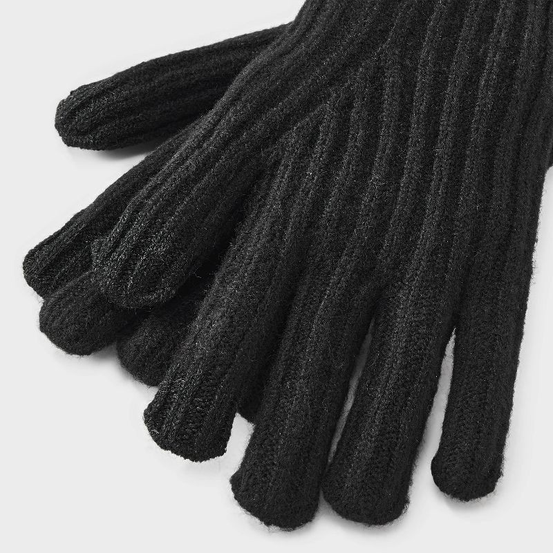 slide 2 of 3, Essential Ribbed Glove - Universal Thread™ Black, 1 ct