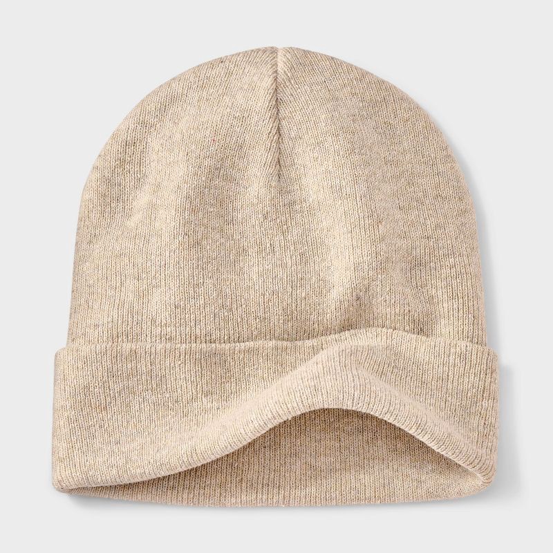 slide 3 of 4, Essential Beanie Hat - Wild Fable™ Light Beige, 1 ct