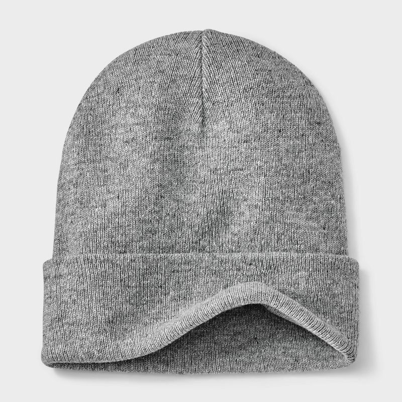 slide 3 of 4, Essential Beanie Hat - Wild Fable™ Heathered Gray, 1 ct