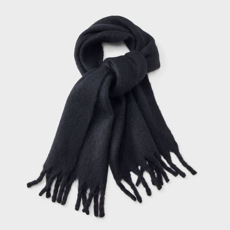 slide 1 of 3, Lofty Woven Scarf - Universal Thread™ Black, 1 ct