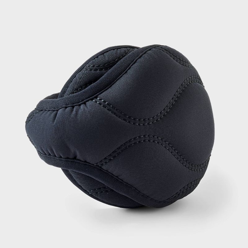 slide 3 of 5, Quilted Behind the Head Earmuff- All In Motion™ Black One Size Fits Most, 1 ct