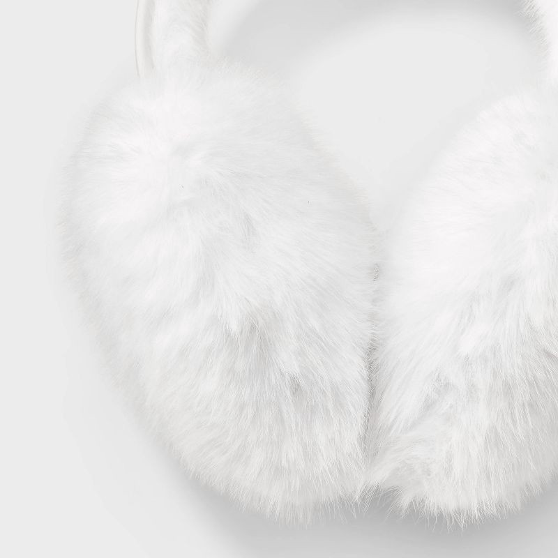 slide 3 of 3, Heart Shape Earmuff - Wild Fable™ White One Size Fits Most, 1 ct