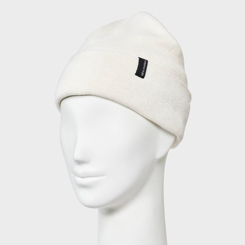 slide 2 of 4, Knit Beanie Hat - All In Motion™ Cream, 1 ct
