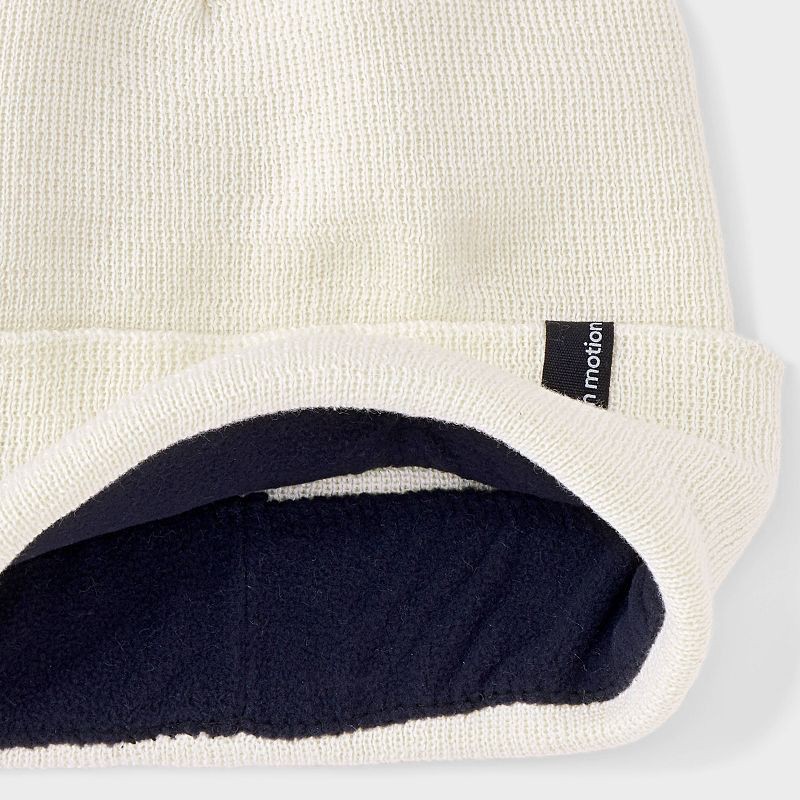 slide 4 of 4, Knit Beanie Hat - All In Motion™ Cream, 1 ct