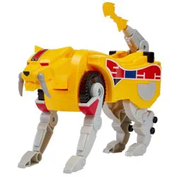 Mighty Morphin Power Rangers Re-Ignition Sabertooth Tiger Dinozord Action Figure with Missile Firing and Megazord Combination, Ages 4+