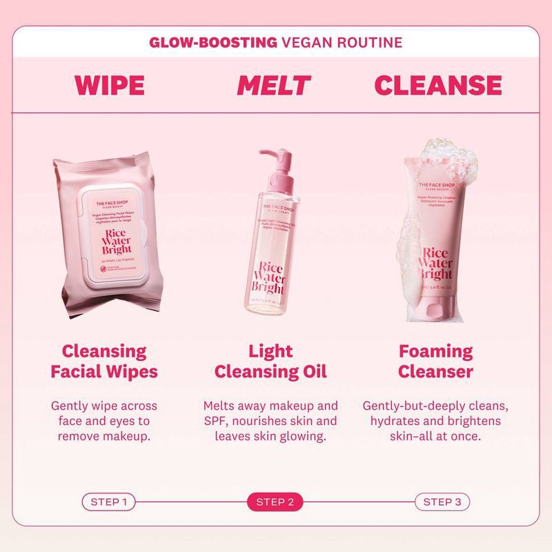 slide 7 of 10, The Face Shop Rice Water Bright Vegan Light Oil Cleanser - 5 fl oz, 5 fl oz