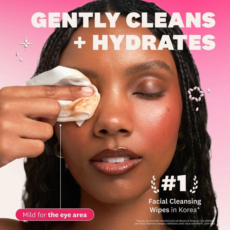 slide 3 of 13, The Face Shop Rice Water Bright Vegan Cleansing Wipes - 50ct, 50 ct