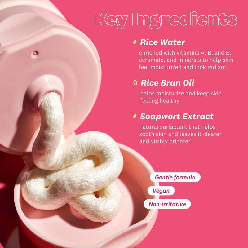 slide 7 of 11, The Face Shop Rice Water Bright Vegan Foaming Cleanser - 5 fl oz, 5 fl oz