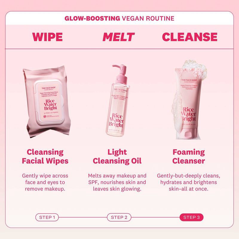 slide 8 of 11, The Face Shop Rice Water Bright Vegan Foaming Cleanser - 5 fl oz, 5 fl oz