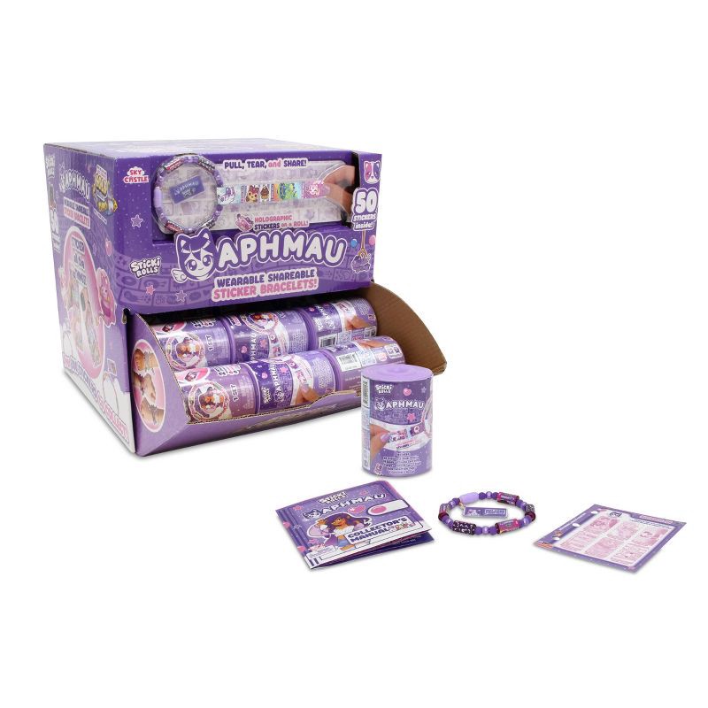 slide 2 of 2, Sticki Rolls Aphmau Sticki Band Capsule: Craft Activity Kit with Stickers, Plastic Jewelry Craft Set, 1 ct