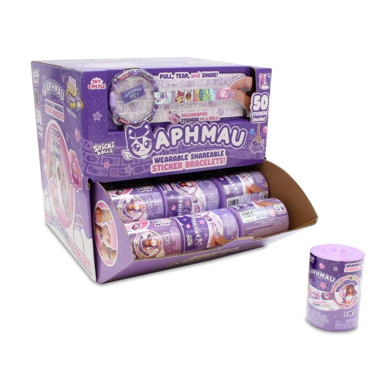 slide 1 of 2, Sticki Rolls Aphmau Sticki Band Capsule: Craft Activity Kit with Stickers, Plastic Jewelry Craft Set, 1 ct