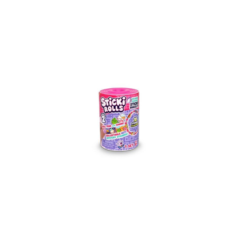 slide 2 of 4, Sticki Rolls Gravity Feed Sticki Band Capsule - 24pc: Craft Activity Kit, Plastic Material, Includes Stickers, 24 ct