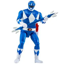 Mighty Morphin Power Rangers Re-Ignition Auto-Morphin 6" Blue Ranger Action Figure with Power Lance Weapon