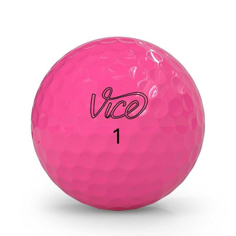 slide 2 of 4, Vice Golf Vice Drive Golf Balls 12pk - Pink: Polybutadiene Core, Ionomer Shell, 12 ct