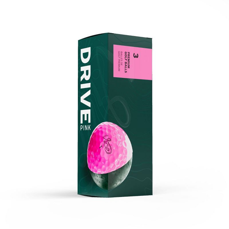 slide 4 of 4, Vice Golf Vice Drive Golf Balls 12pk - Pink: Polybutadiene Core, Ionomer Shell, 12 ct