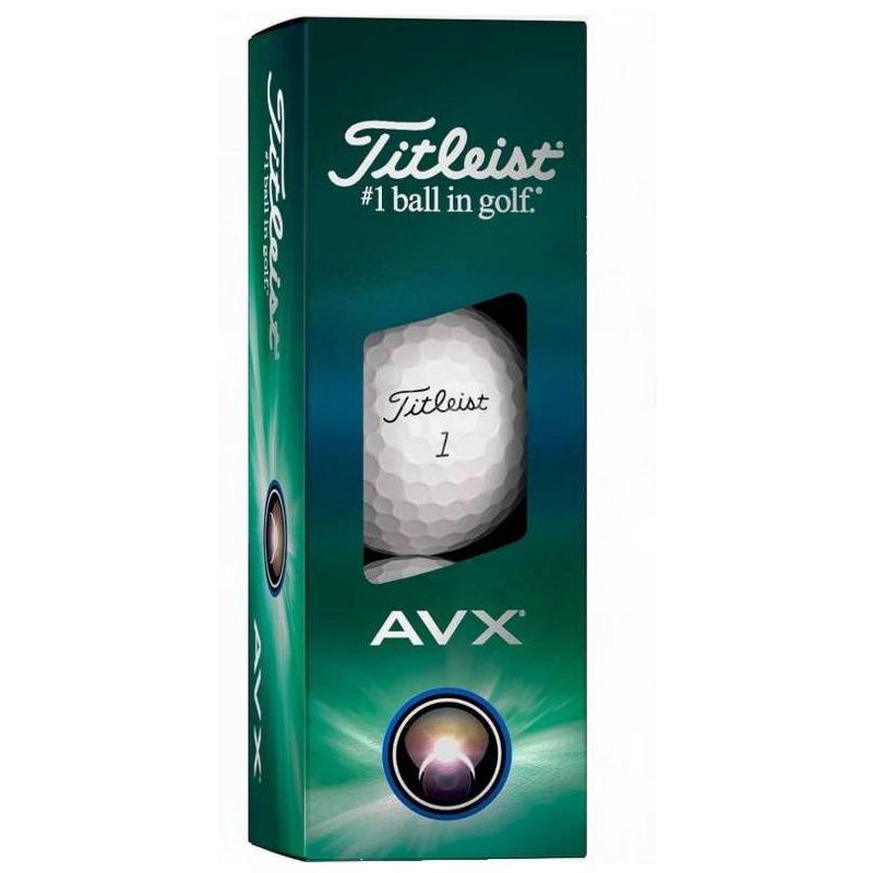 slide 3 of 4, Titleist AVX Golf Balls 12pk - White: Polyurethane Filled, Adult Use, Premium Golf Performance, 12 ct