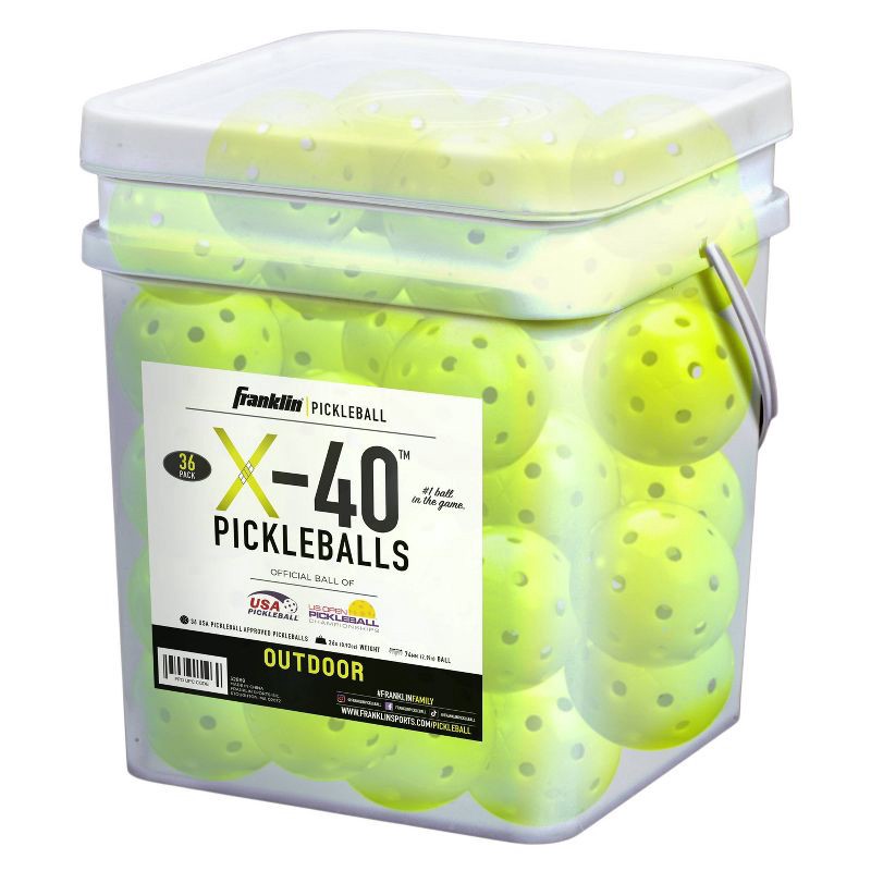 slide 1 of 14, Franklin Sports Bucket X40 Pickleballs - 36pk, 36 ct