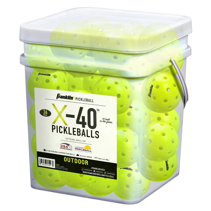 slide 1 of 16, Franklin Sports Bucket X40 Pickleballs - 36pk, 36 ct