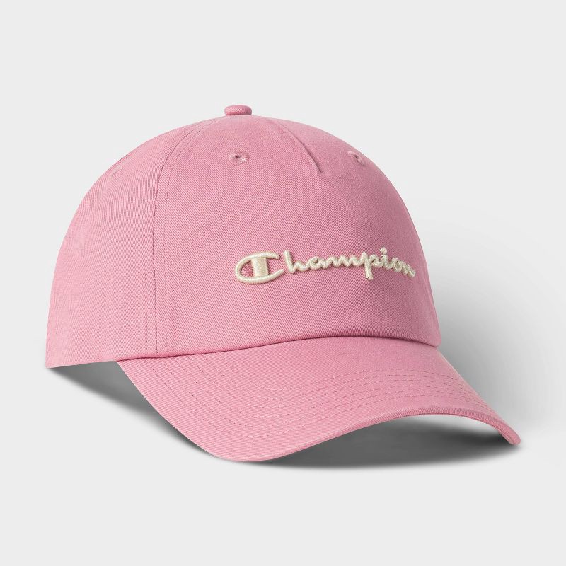 slide 3 of 4, Champion Adult Script Twill Baseball Hat - Cosmic Pink, 1 ct