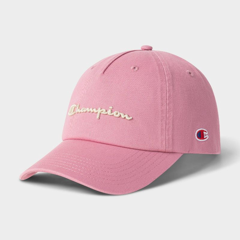 slide 4 of 4, Champion Adult Script Twill Baseball Hat - Cosmic Pink, 1 ct