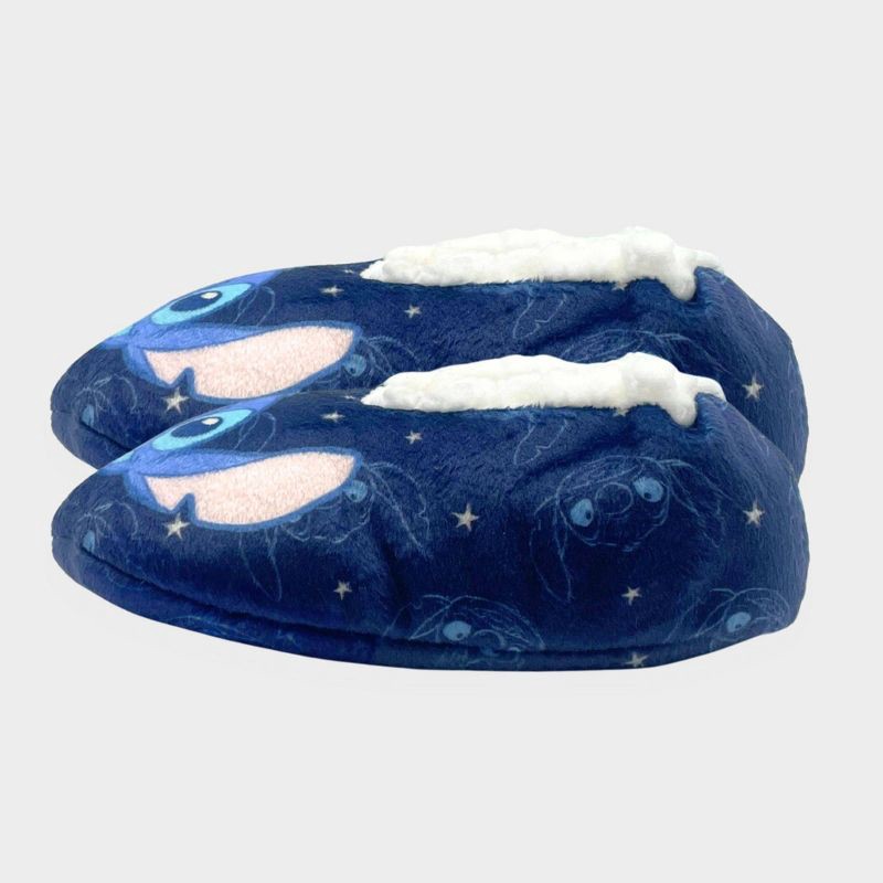 slide 4 of 6, Toddler Lilo & Stitch Character Sock Slippers - Blue 2T-3T, 1 ct